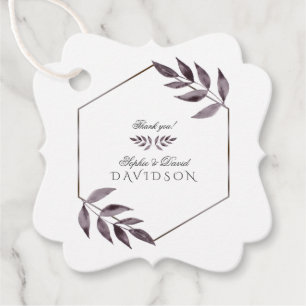 Étiquettes Cadeau Mariage diamant minimaliste en écaille d'encre