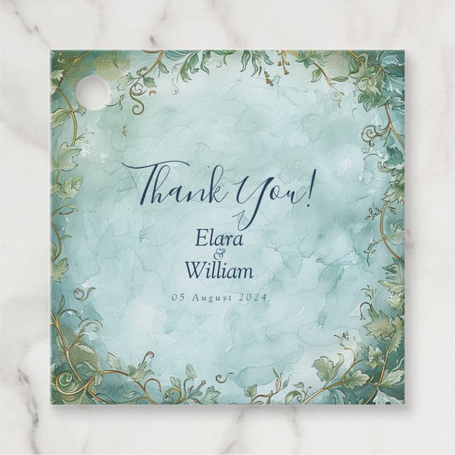 Étiquettes Cadeau Mariage d'Imaginaire de grâce éternel (Devant)