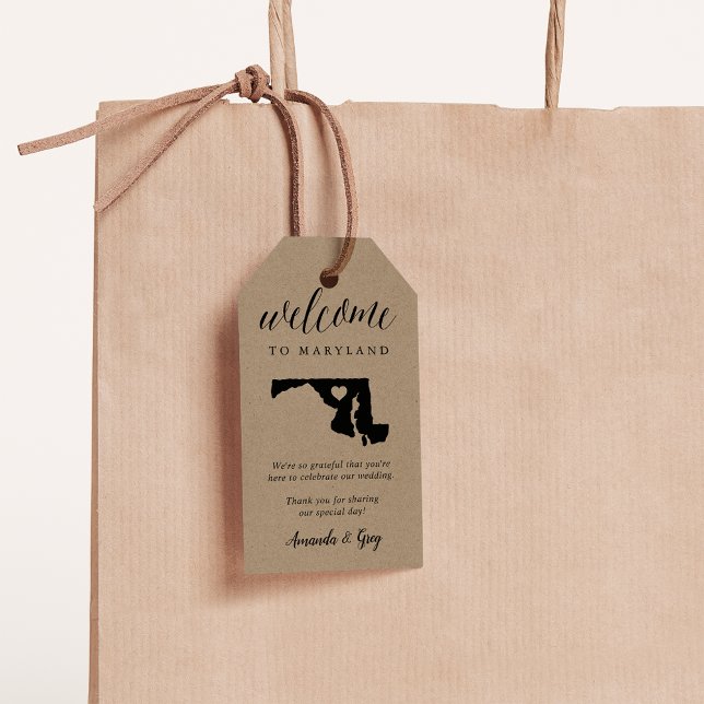 Étiquettes-cadeau Mariage du Maryland (Créateur téléchargé)
