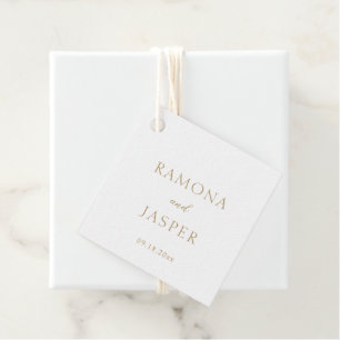 Étiquettes Cadeau Mariage élégant minimal d'or Ramona