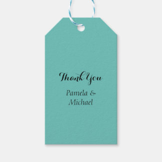 Étiquettes-cadeau Mariage élégant minimaliste classique Merci bleu c