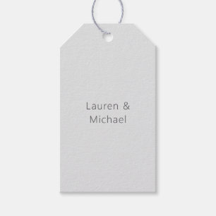 Étiquettes-cadeau Mariage Élégant minimaliste Plaine belle