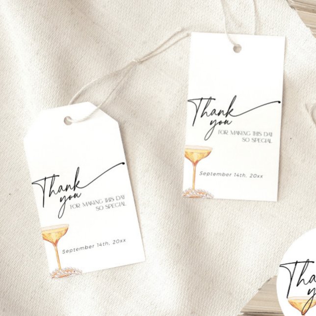 Étiquettes-cadeau Mariage et Prosecco : Déjeuner de Champagne pour l (Créateur téléchargé)