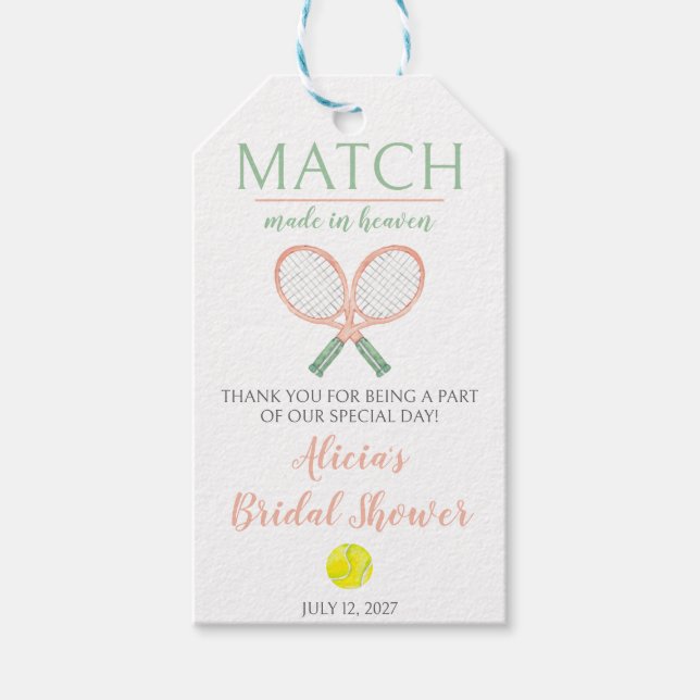 Étiquettes-cadeau Mariage fait au ciel, Lancer de bouquet de mariage (Devant)