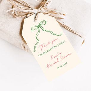 Étiquettes-cadeau Mariage Fantaisiste et Original avec Ruban Calligr