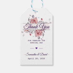 Étiquettes-cadeau Mariage Favor Merci Cadeau Tags Pastel rose