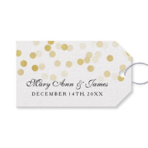 Mariage Favor Tag Faux Gold Foil Parties scintilla