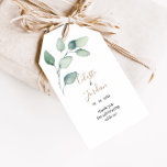 Étiquettes-cadeau Mariage Feuille classique<br><div class="desc">Cette étiquette-cadeau mariage feuille classique est parfaite pour une célébration mariage rustique. Le design comprend des feuilles verts aquarellés dessinés à la main,  inspirant la beauté naturelle.</div>