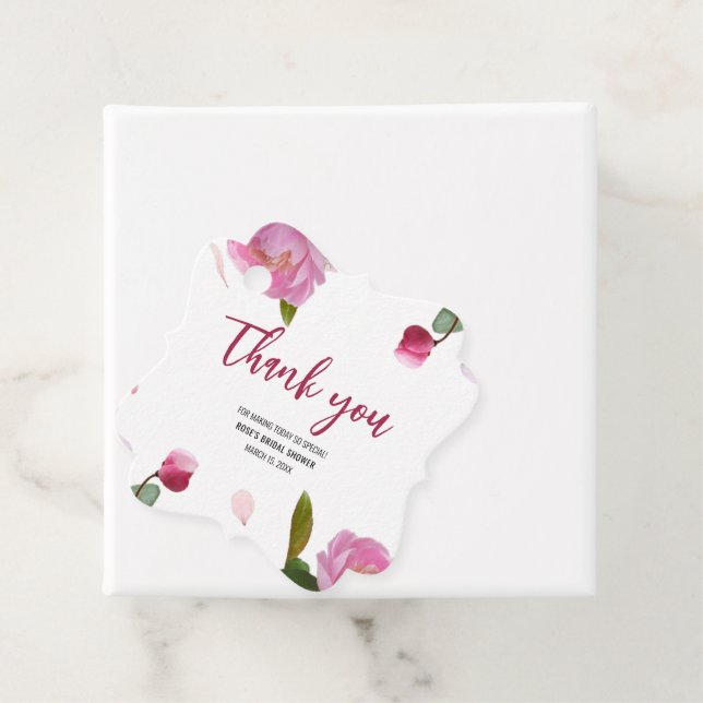 Étiquettes Cadeau Mariage Fleur Multi Fête de Mariage (En situation)