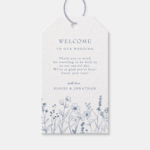 Étiquettes-cadeau Mariage Fleur sauvage de périphérique minimaliste 