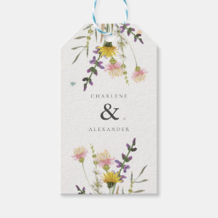 Étiquettes-cadeau Mariage fleur sauvage Meadow Garden