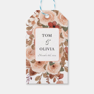 Étiquettes-cadeau Mariage Fleur sauvage rustique