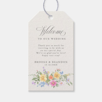 Étiquettes-cadeau Mariage Floral de Jardin Orné de Pastel Doux de Pr