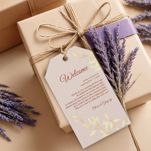 Étiquettes-cadeau Mariage floral rustique intemporel