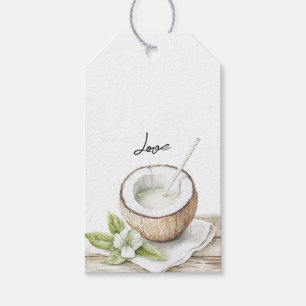 Étiquettes-cadeau Mariage floral tropical d'Aloha Beach