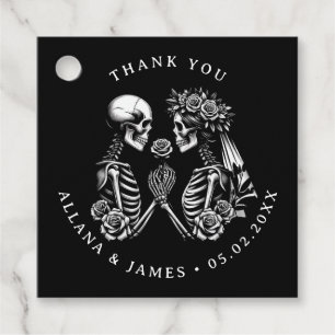 Étiquettes Cadeau Mariage gothique Merci