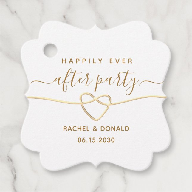 Étiquettes Cadeau Mariage heureux à jamais (Devant)