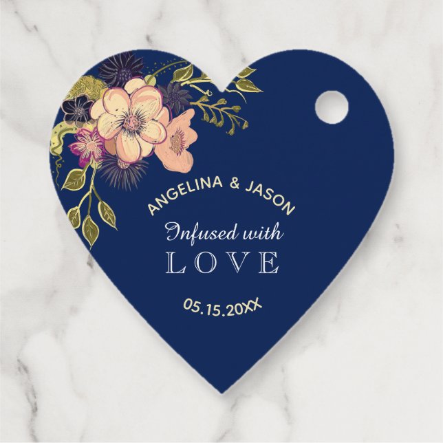 Étiquettes Cadeau Mariage imprégné d'amour (Dos)