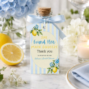 Étiquettes-cadeau Mariage Lemon Blue Main Squeeze