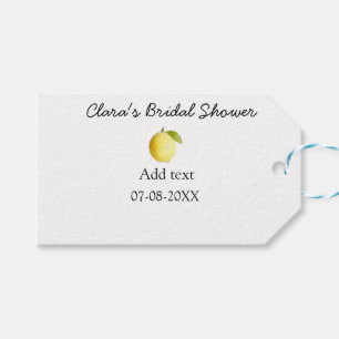 Étiquettes-cadeau Mariage lemon simple moderne minimaliste rustique