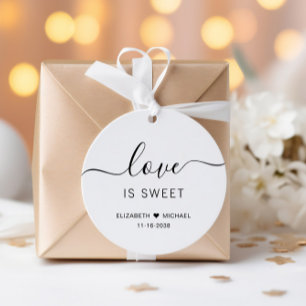 Étiquettes Cadeau Mariage Love Is Sweet