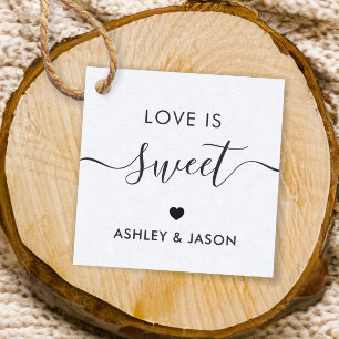 Étiquettes Cadeau Mariage Love is Sweet Gift Tag, Mariage Tag, Kraft