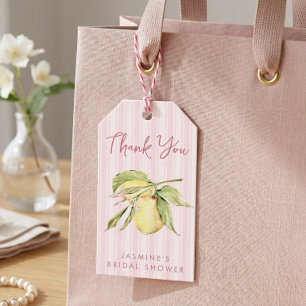 Étiquettes-cadeau Mariage Main Squeeze au citron 