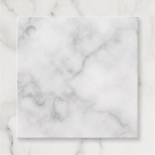 Étiquettes Cadeau Mariage Marbre blanc vide
