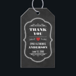 Étiquettes-cadeau Mariage Merci Favor Chalkboard Balises cadeaux R<br><div class="desc">Mariage Merci Favor Chalkboard Tags cadeaux Coeur rouge</div>