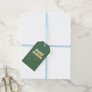 Étiquettes-cadeau Mariage minimal Vosvos vert