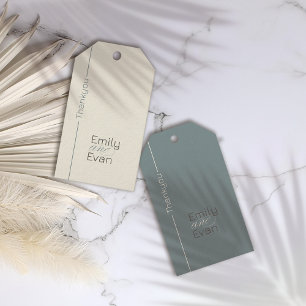 Étiquettes-cadeau Mariage minimaliste moderne neutre