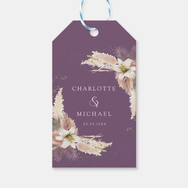 Étiquettes-cadeau Mariage moderne et élégant (Devant)