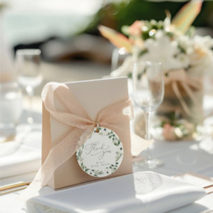 Étiquettes Cadeau Mariage Moderne Floral Vert Poussiéreux Eucalyptus