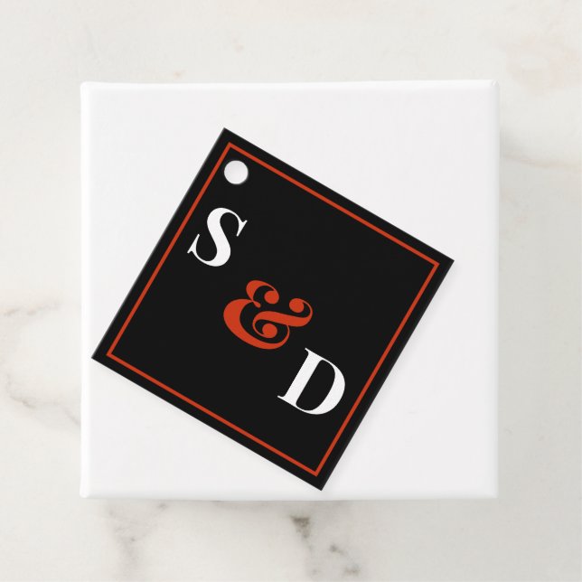 Étiquettes Cadeau Mariage Moderne Minimaliste Modifiable (En situation)