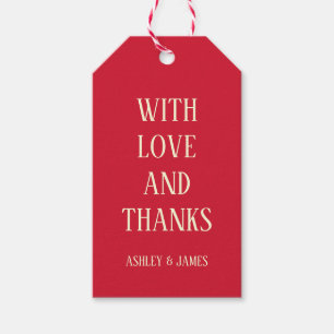Étiquettes-cadeau Mariage moderne Whimsy rouge coloré