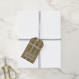 Étiquettes-cadeau Mariage Motif écossais celte de Tartan