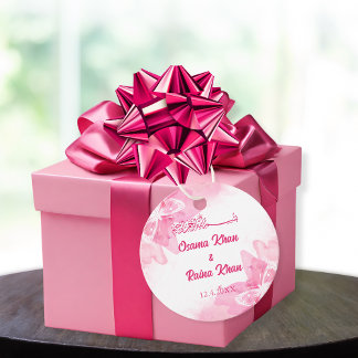 Étiquettes Cadeau Mariage musulman rose floral