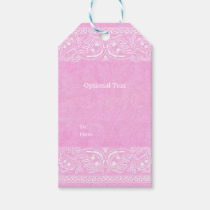 Étiquettes-cadeau Mariage occidental de campagne à motifs cachemire 
