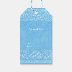 Étiquettes-cadeau Mariage occidental de campagne rustique paisley bl