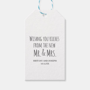 Étiquettes-cadeau Mariage photo