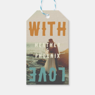 Étiquettes-cadeau Mariage photo Retro Bold Bright Typography