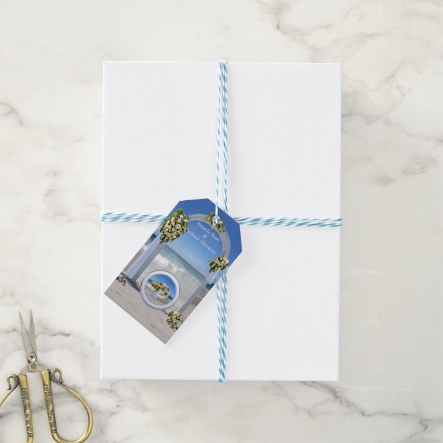 Étiquettes-cadeau Mariage plage (Avec de laficelle)