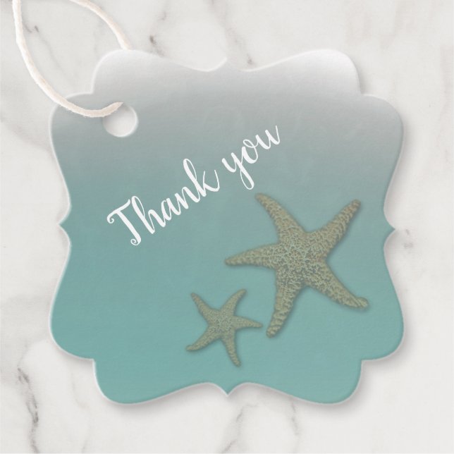 Étiquettes Cadeau Mariage plage (Devant)