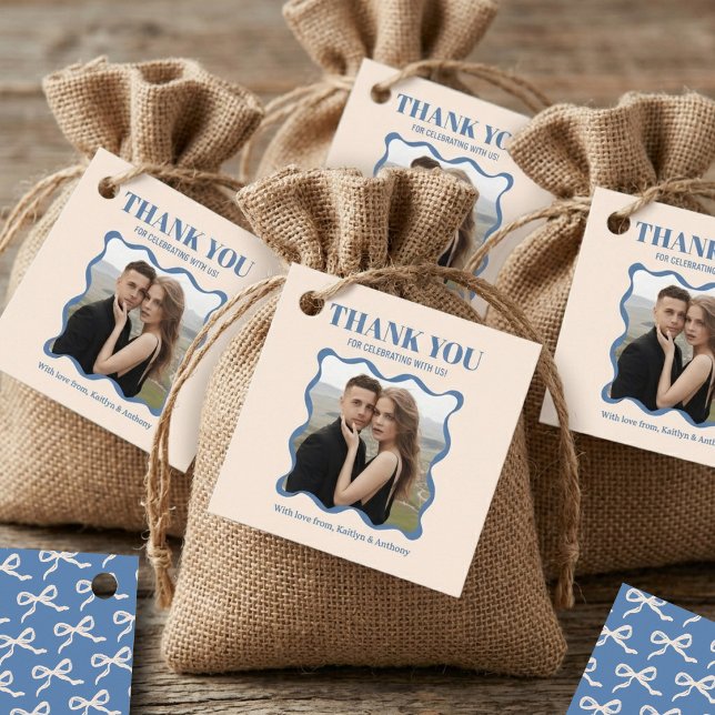Étiquettes Cadeau Mariage Rétro à l'Arc (Créateur téléchargé)