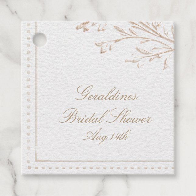 Étiquettes Cadeau Mariage Rococo de Famille (Devant)