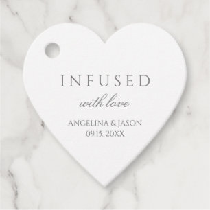 Étiquettes Cadeau Mariage Simple Cœur