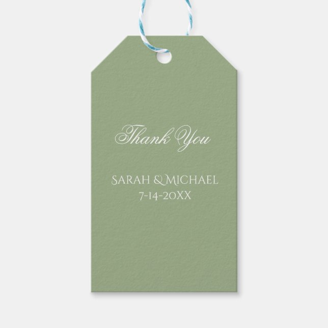 Étiquettes-cadeau Mariage Simple et Élégant (Devant)