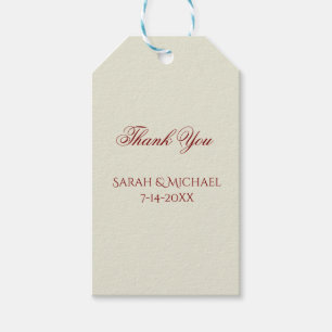 Étiquettes-cadeau Mariage Simple et Élégant