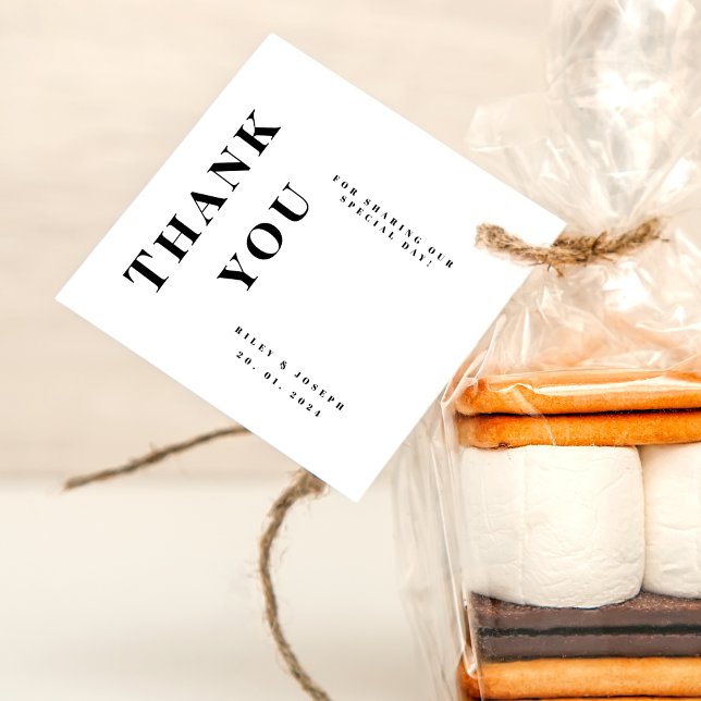 Étiquettes Cadeau Mariage simple minimaliste moderne (Créateur téléchargé)