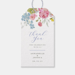 Étiquettes-cadeau Mariage Soft Garden Florals